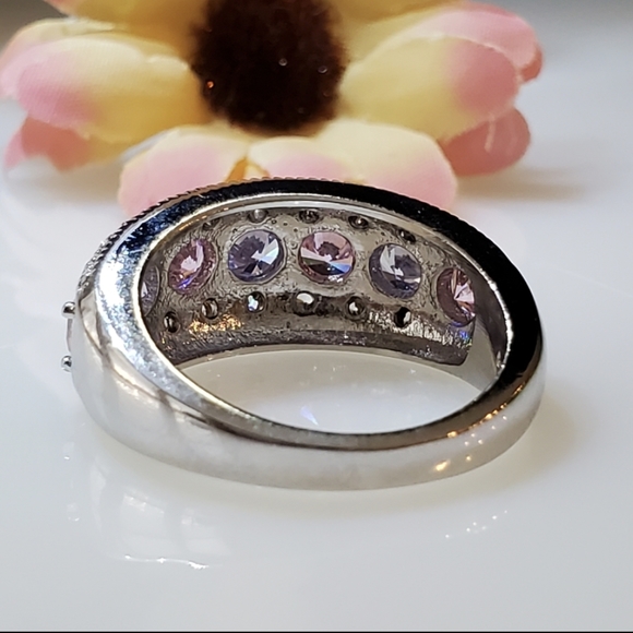 NEW Trio of Gemstones Sterling Silver Ring - Picture 6 of 13